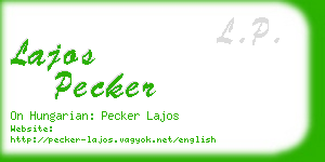 lajos pecker business card